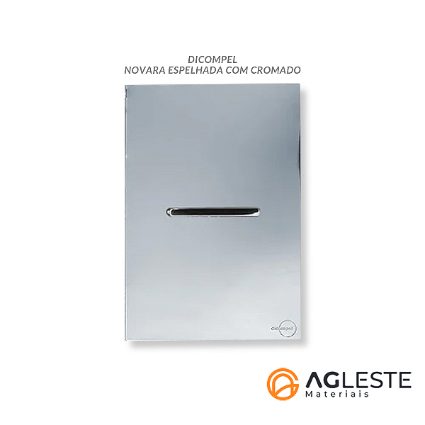 CJ INTERRUPTOR SIMPLES HORIZONTAL  4X2 - NOVARA GLASS ESPELHADA CROMADO