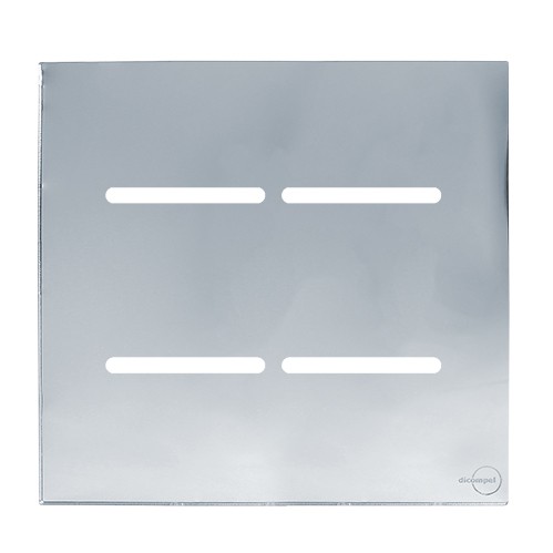 PLACA P/ 4 INTERRUPTORES COM SUPORTE 4X4 - NOVARA GLASS ESPELHADA