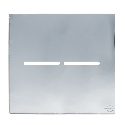 PLACA P/ 2 INTERRUPTORES COM SUPORTE 4X4 - NOVARA GLASS ESPELHADA