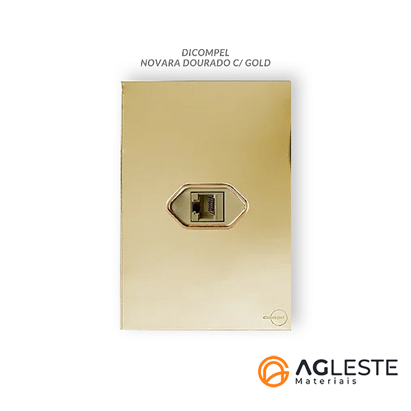 CJ ENTRADA RJ45 (INTERNET) 4X2 - GLASS DOURADO GOLD