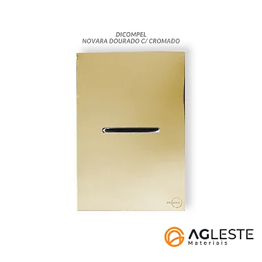 CJ INTERRUPTOR PARALELO HORIZONTAL 4X2 - NOVARA GLASS DOURADO CROMADO