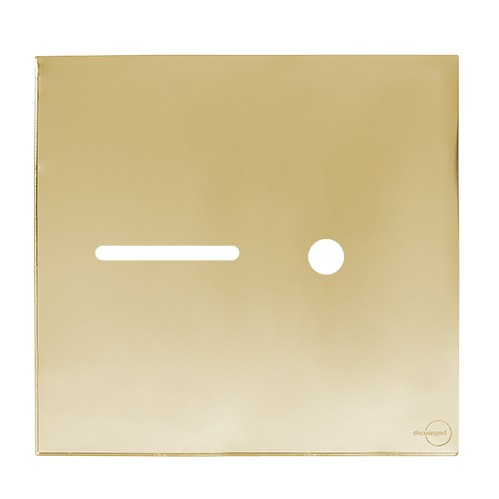 PLACA P/ 1 INTERRUPTOR + FURO COM SUPORTE 4X4 - NOVARA GLASS DOURADO
