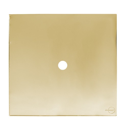 PLACA FURO COM SUPORTE 4X4 - DICOMPEL NOVARA GLASS DOURADO