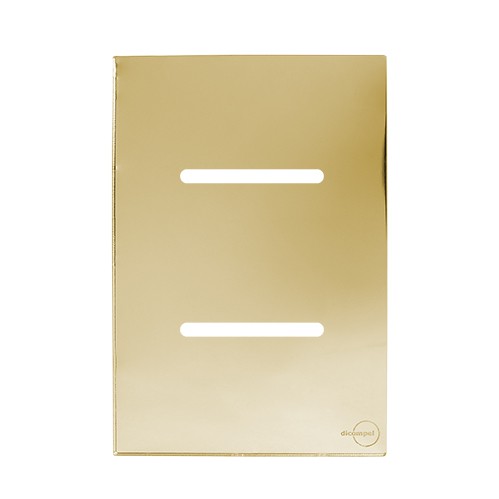 PLACA P/ 2 INTERRUPTORES COM SUPORTE 4X2 - NOVARA GLASS DOURADO