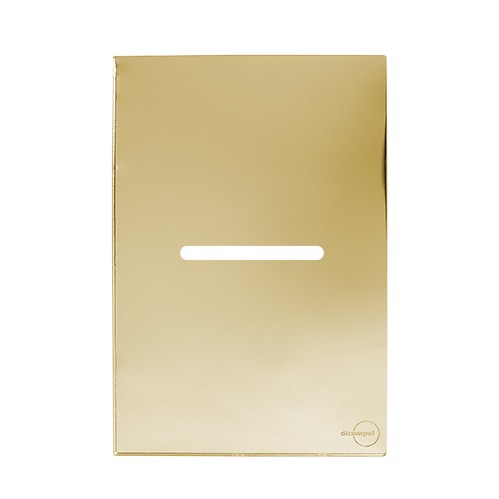 PLACA P/ 1 INTERRUPTOR HORIZONTAL COM SUPORTE 4X2 - NOVARA GLASS DOURADO