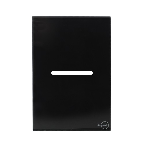 PLACA P/ 1 INTERRUPTOR HORIZONTAL COM SUPORTE 4X2 - NOVARA GLASS PRETO BRILHANTE