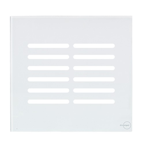 PLACA P/ 12 INTERRUPTORES C/ SUPORTE 4X4 (ESPECIAL) - NOVARA GLASS BRANCO