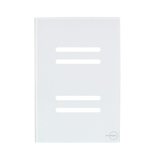 PLACA P/ 4 INTERRUPTORES COM SUPORTE 4X4 - NOVARA GLASS BRANCO