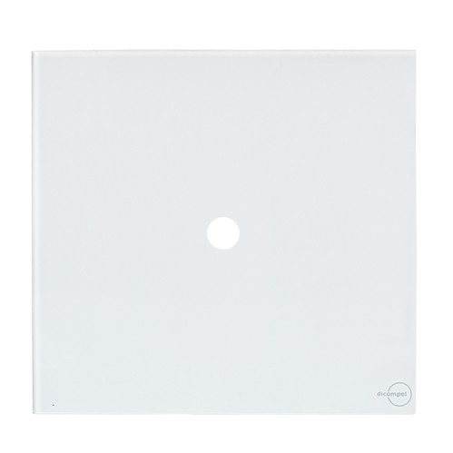 PLACA FURO COM SUPORTE 4X4 - DICOMPEL NOVARA GLASS BRANCO
