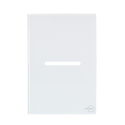 PLACA P/ 1 INTERRUPTOR HORIZONTAL COM SUPORTE 4X2 - NOVARA GLASS BRANCO