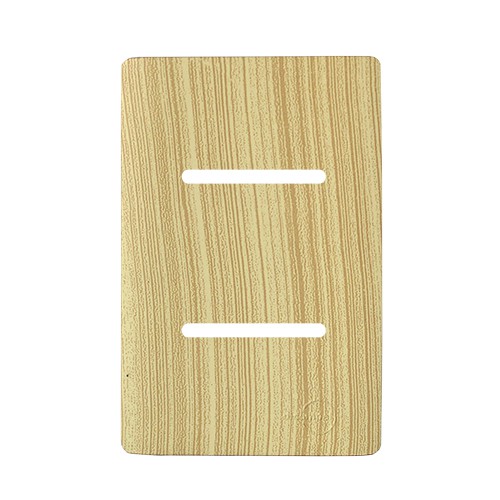 PLACA P/ 2 INTERRUPTORES HORIZONTAIS COM SUPORTE 4X2 - NOVARA MAPLE