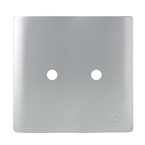 PLACA FURO DUPLO COM SUPORTE 4X4 - DICOMPEL NOVARA PRATA