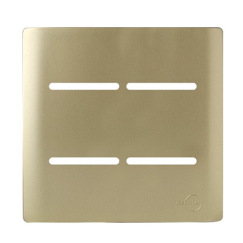 PLACA P/ 4 INTERRUPTORES COM SUPORTE 4X4 - NOVARA DOURADO