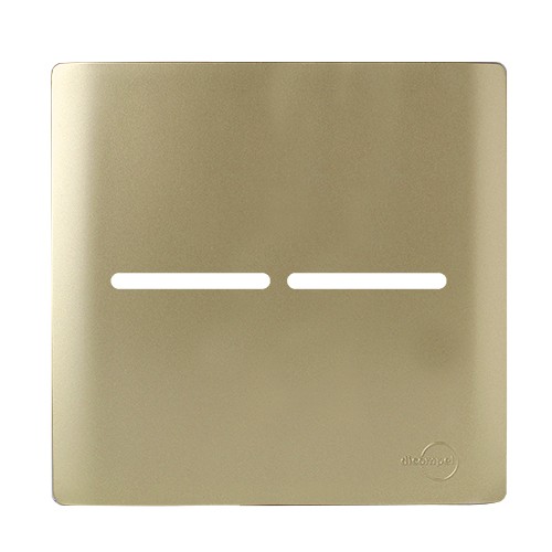 PLACA P/ 2 INTERRUPTORES COM SUPORTE  4X4 - NOVARA DOURADO