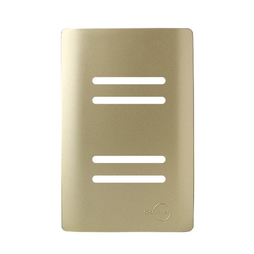 PLACA P/ 4 INTERRUPTORES COM SUPORTE (ESPECIAL) 4X2 -NOVARA DOURADO