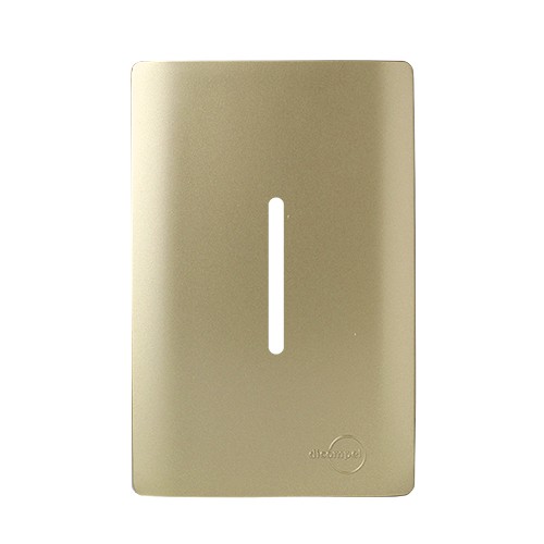 PLACA P/ 1 INTERRUPTOR VERTICAL COM SUPORTE 4X2 - NOVARA DOURADO