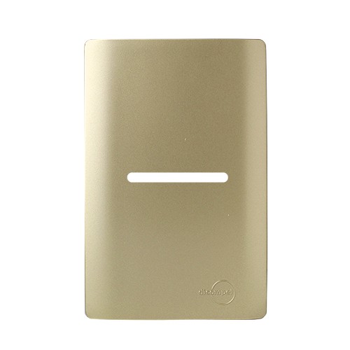 PLACA P/ 1 INTERRUPTOR HORIZONTAL COM SUPORTE 4X2 - NOVARA DOURADO