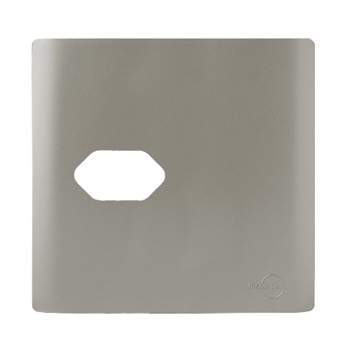 PLACA P/ 1 TOMADA HORIZONTAL  4X4 - DICOMPEL NOVARA AÇO