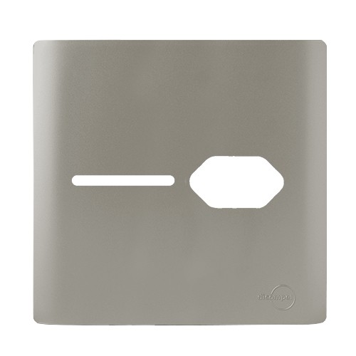 PLACA P/ 1 INTERRUPTOR + TOMADA  4X4 - NOVARA AÇO