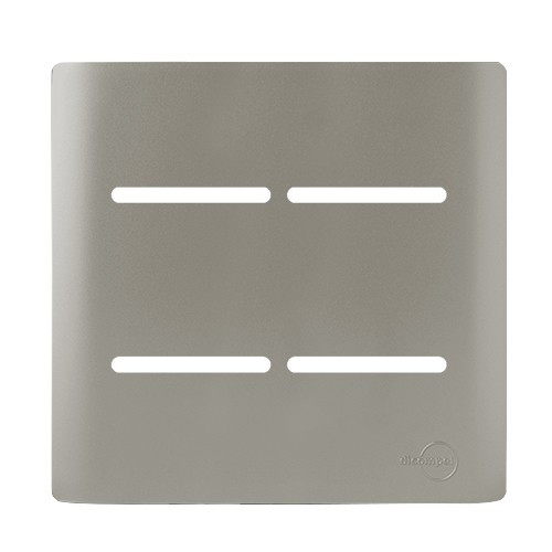 PLACA P/ 4 INTERRUPTORES HORIZONTAIS C/ SUPORTE 4X4 - NOVARA AÇO