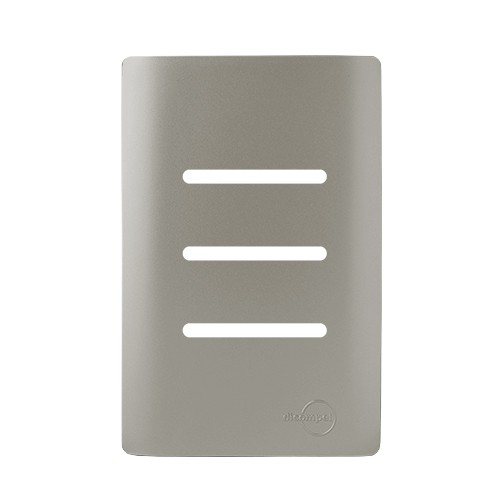 PLACA P/ 3 INTERRUPTORES C/ SUPORTE 4X2 - NOVARA AÇO