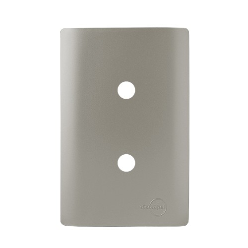 PLACA FURO DUPLO COM SUPORTE 4X2 - DICOMPEL NOVARA AÇO