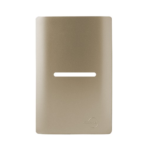PLACA P/ 1 INTERRUPTOR HORIZONTAL COM SUPORTE 4X2 - NOVARA CHAMPANHE