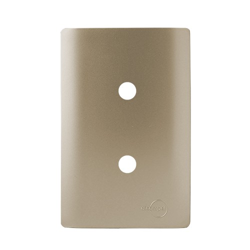 PLACA FURO DUPLO COM SUPORTE 4X2 - DICOMPEL NOVARA CHAMPANHE