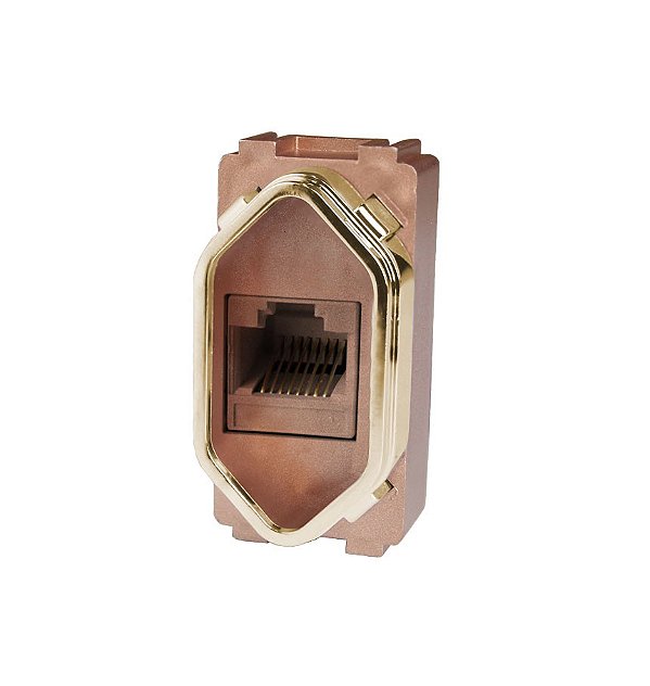 MODULO RJ45 ( INTERNET ) - DICOMPEL NOVARA OURO ROSE GOLD