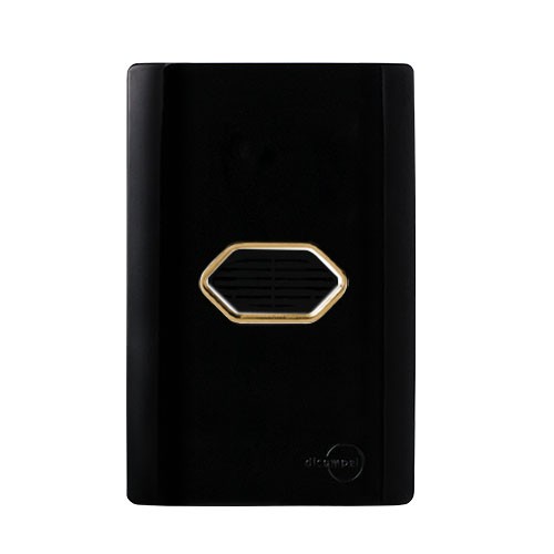 CJ CIGARRA BIVOLT ( SOM ) 4X2 - NOVARA PRETO BRILHANTE GOLD