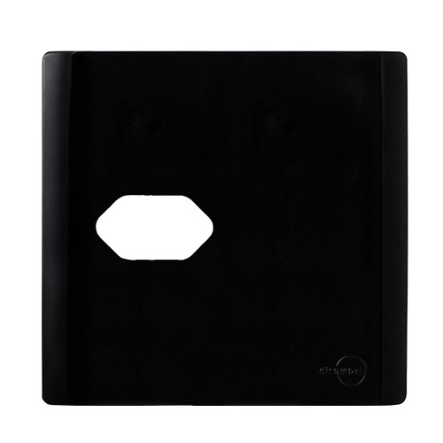 PLACA P/ 1 TOMADA HORIZONTAL 4X4 - NOVARA PRETO BRILHANTE