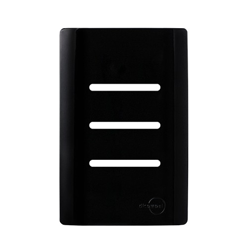 PLACA P/ 3 INTERRUPTORES COM SUPORTE 4X2 - NOVARA PRETO BRILHANTE