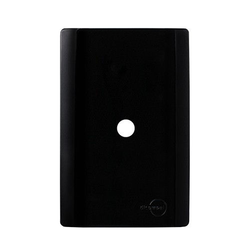 PLACA FURO COM SUPORTE 4X2 - DICOMPEL NOVARA PRETO BRILHANTE