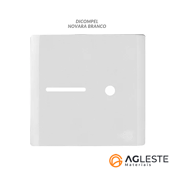 PLACA P/ 1 INTERRUPTOR + FURO 4X4 - NOVARA BRANCO