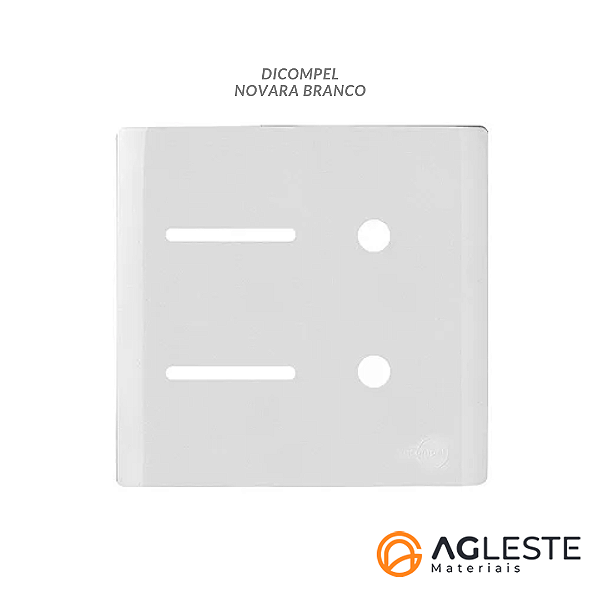 PLACA P/ 2 INTERRUPTORES + 2 FUROS 4X4 - NOVARA BRANCO