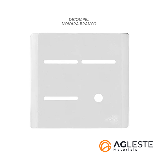 PLACA P/ 3 INTERRUPTORES + FURO 4X4 - NOVARA BRANCO