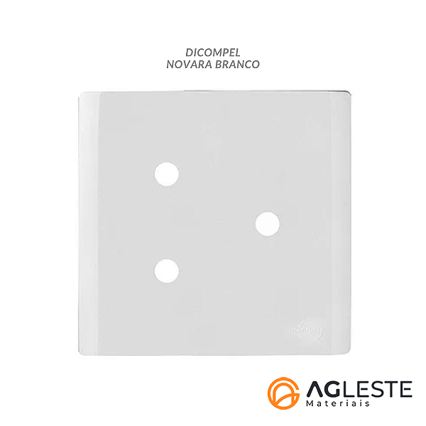 PLACA P/ 3 FUROS COM SUPORTE 4X4 - NOVARA BRANCO