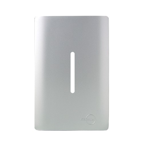 PLACA P/ 1 INTERRUPTOR VERTICAL COM SUPORTE 4X2 - NOVARA PRATA