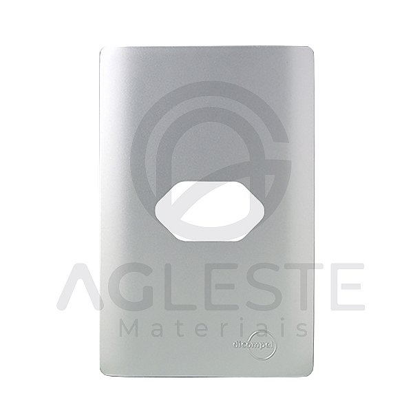 PLACA P/1 TOMADA HORIZONTAL COM SUPORTE 4X2 DICOMPEL NOVARA