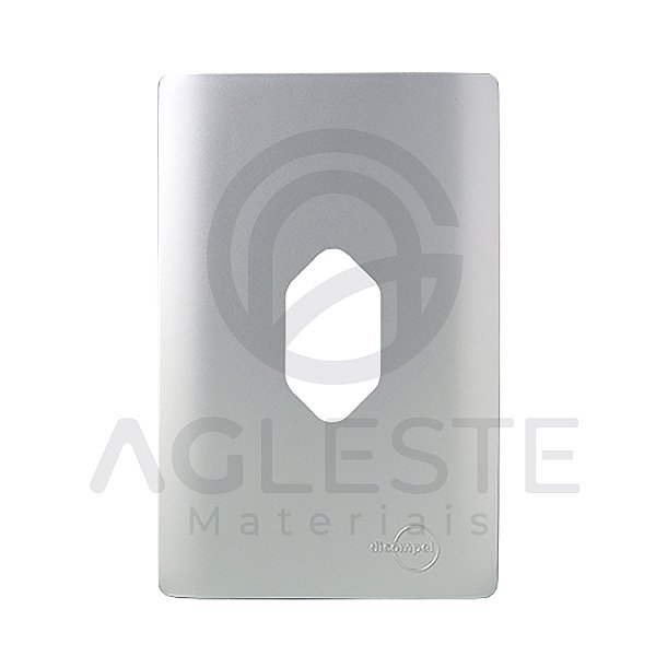 PLACA P/ 1 TOMADA VERTICAL COM SUPORTE 4X2 - DICOMPEL NOVARA