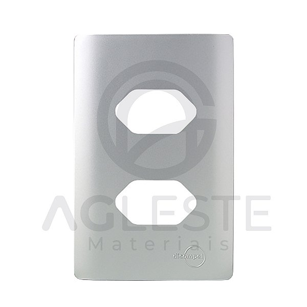 PLACA P/2 TOMADAS HORI. COM SUPORTE 4X2  - DICOMPEL NOVARA