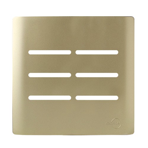 PLACA P/ 6 INTERRUPTORES COM SUPORTE 4X4 - NOVARA DOURADO