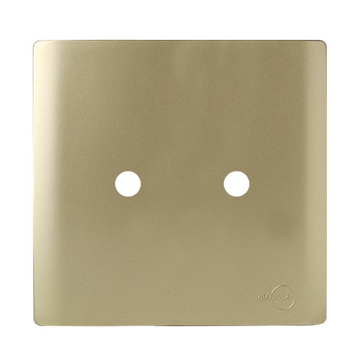 PLACA FURO DUPLO COM SUPORTE 4X4 - DICOMPEL NOVARA DOURADO