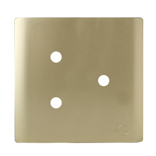 PLACA P/ 3 FUROS COM SUPORTE 4X4 - DICOMPEL NOVARA DOURADO