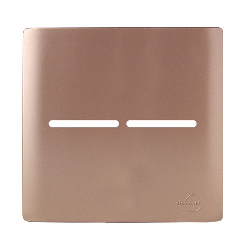 PLACA P/ 2 INTERRUPTORES HORIZONTAL C/ SUPORTE 4X4 - NOVARA OURO ROSE