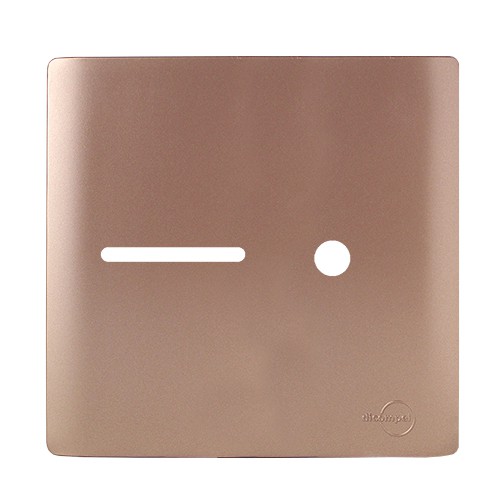 PLACA P/ 1 INTERRUPTOR + 1 FURO  4X4 - NOVARA  OURO ROSE