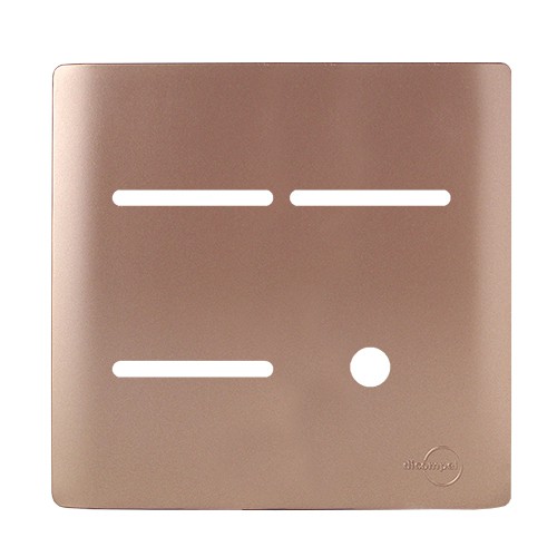 PLACA P/ 3 INTERRUPTORES + 1 FURO COM SUPORTE 4X2 -NOVARA OURO ROSE