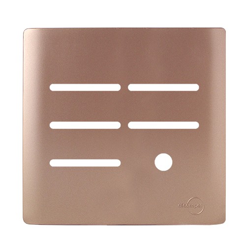 PLACA P/ 5 INTERRUPTORES + FURO  4X4 - NOVARA OURO ROSE