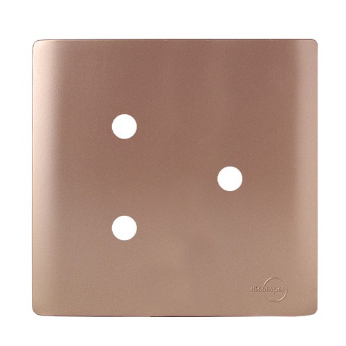 PLACA P/ 3 FUROS COM SUPORTE  4X4 - NOVARA OURO ROSE