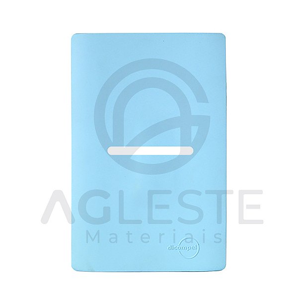 PLACA P/ 1 INTERRUPTOR HORIZONTAL 4X2 - NOVARA AZUL CELESTE